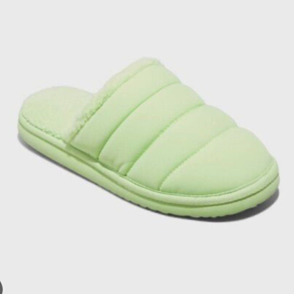 Wondershop Charlie Puffer Slide Slippers Lime Green